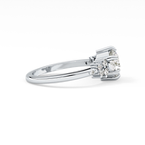 Round Cluster Lab Grown Diamond Engagement Ring