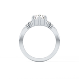 Round Cluster Lab Grown Diamond Engagement Ring