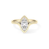 Marquise Bezel Lab Grown Diamond Engagement Ring