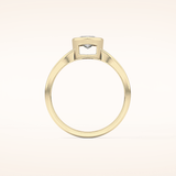 0.82 CT Marquise Shaped Solitaire & Bezel Moissanite Engagement Ring