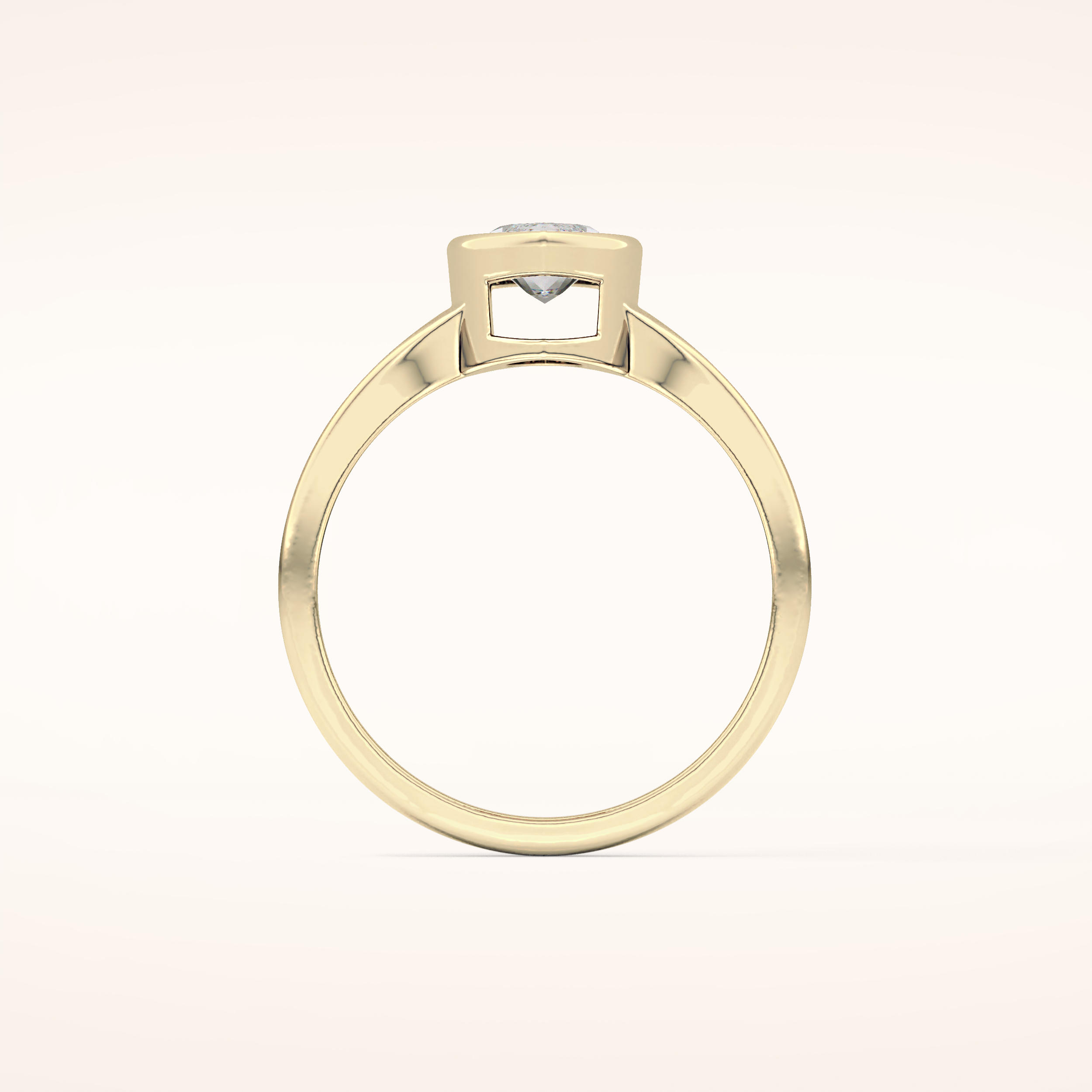 0.82 CT Marquise Shaped Solitaire & Bezel Moissanite Engagement Ring