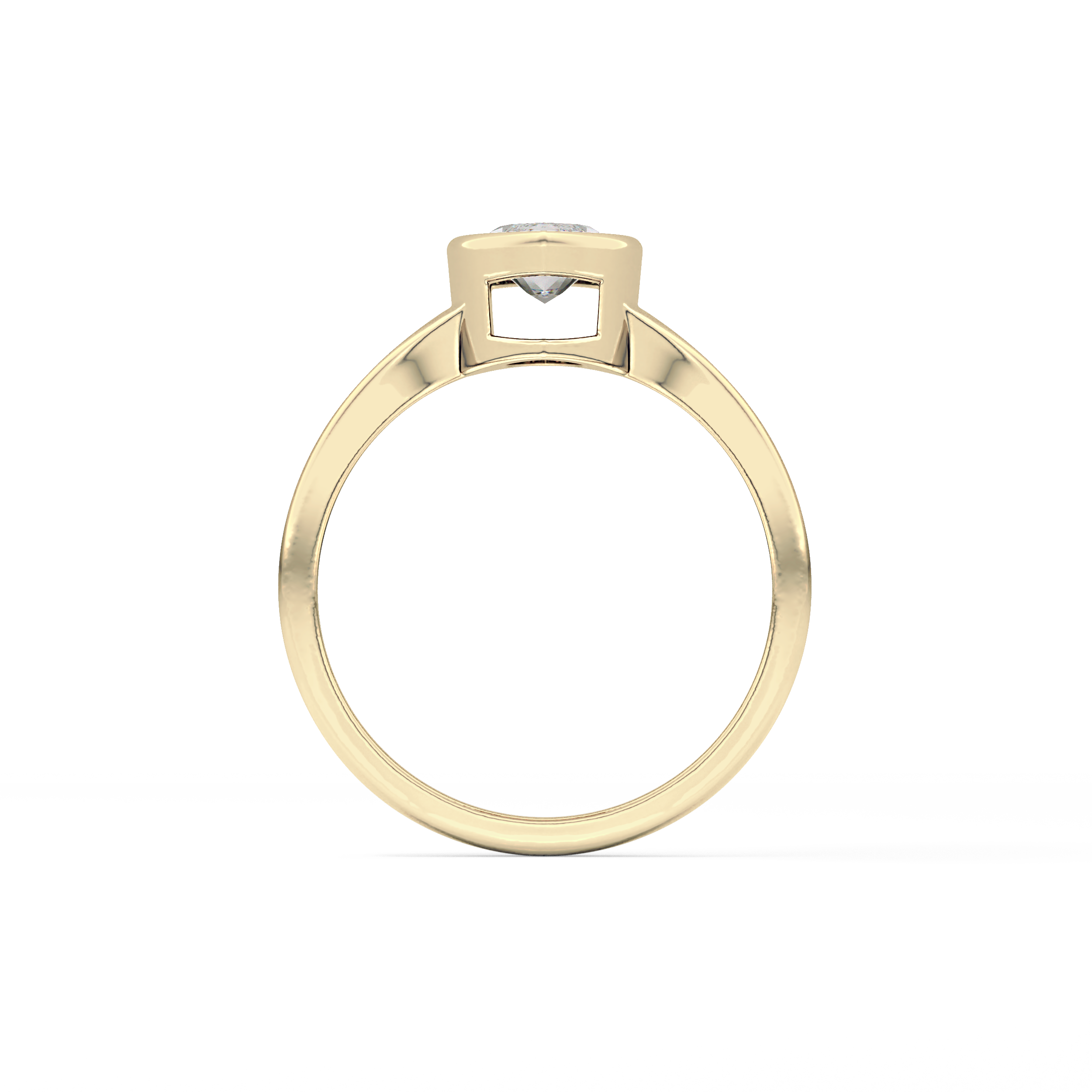 Marquise Bezel Lab Grown Diamond Engagement Ring