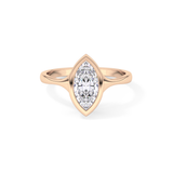 Marquise Bezel Lab Grown Diamond Engagement Ring