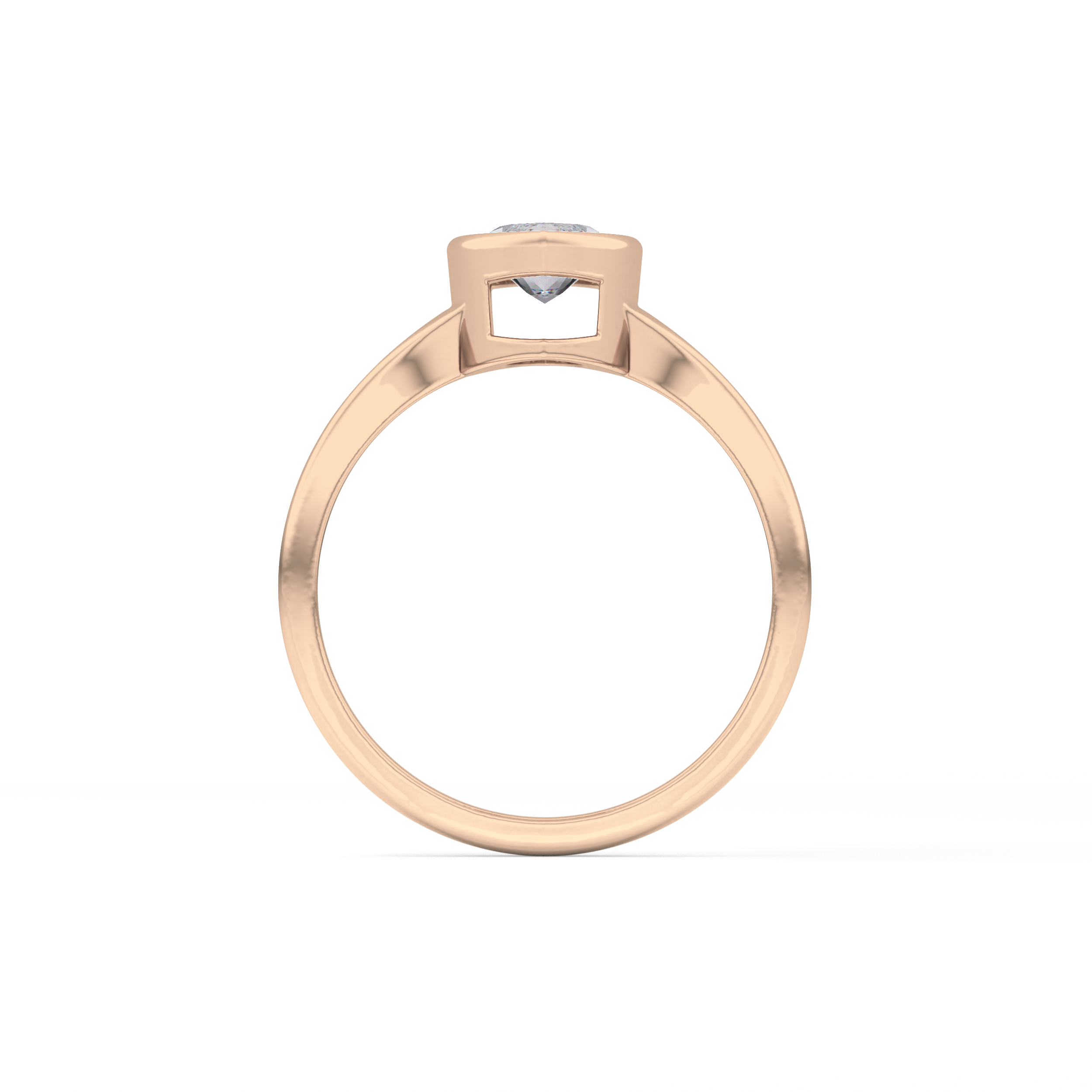 Marquise Bezel Lab Grown Diamond Engagement Ring
