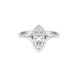 Marquise Bezel Lab Grown Diamond Engagement Ring