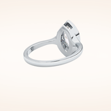 0.82 CT Marquise Shaped Solitaire & Bezel Moissanite Engagement Ring