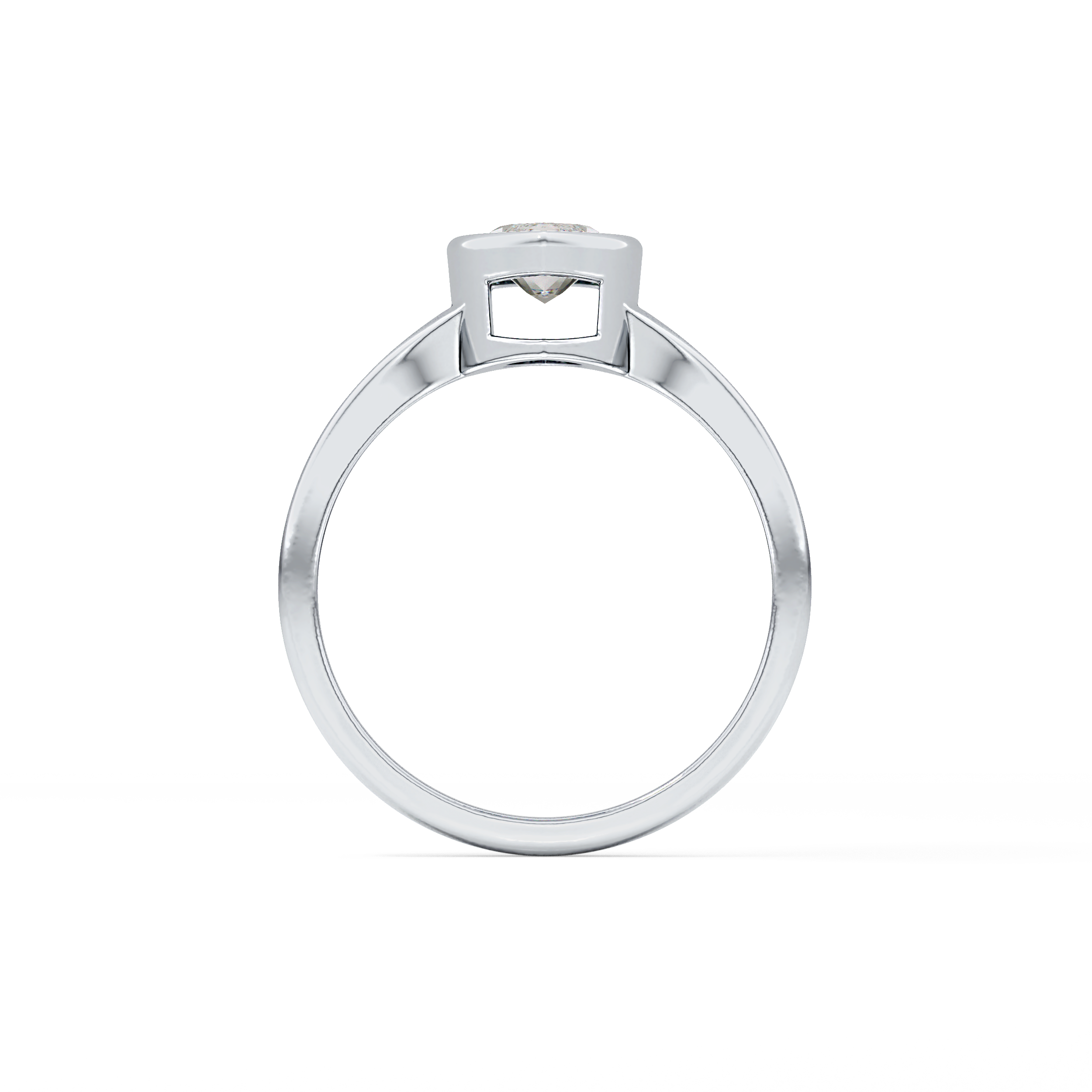 Marquise Bezel Lab Grown Diamond Engagement Ring