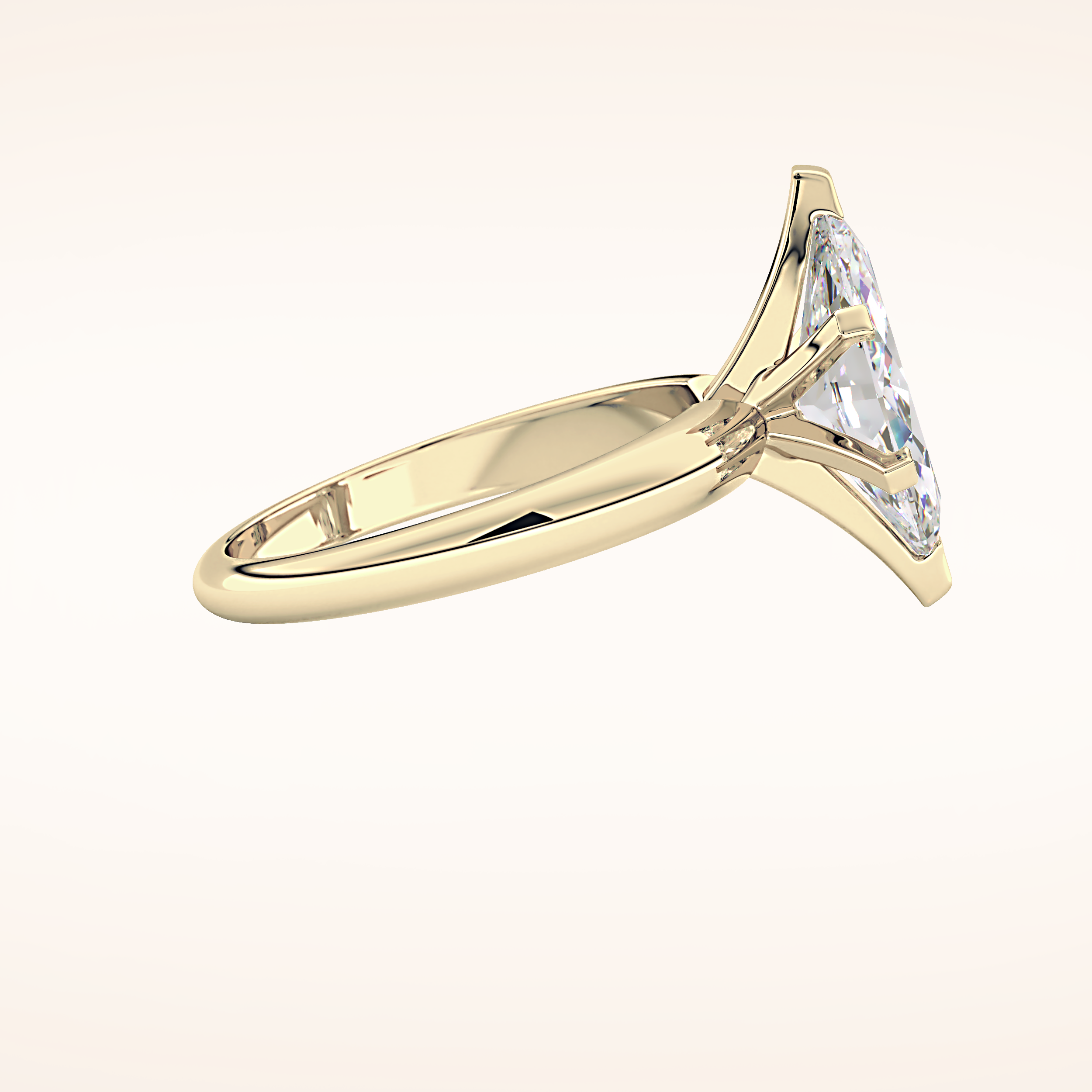 1.79 CT Marquise Shaped Solitaire Moissanite Engagement Ring