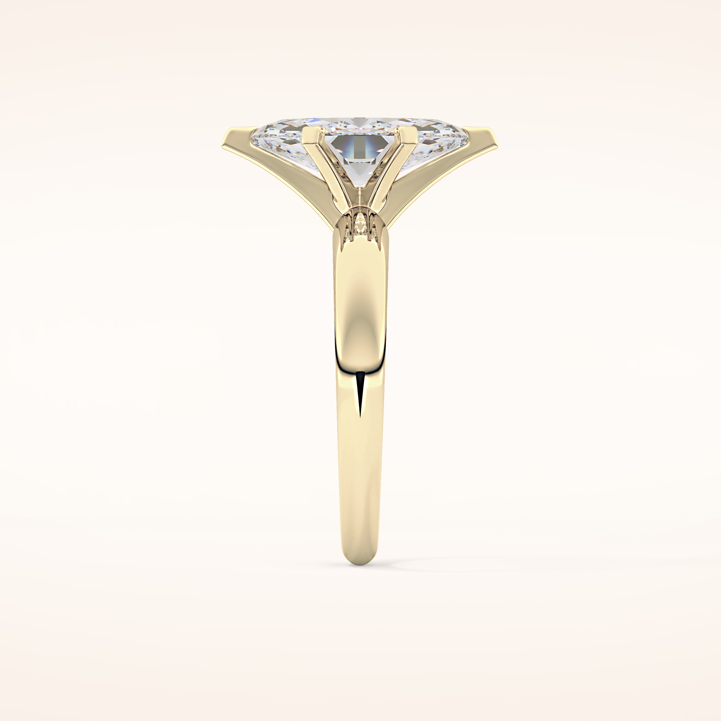 1.79 CT Marquise Shaped Solitaire Moissanite Engagement Ring