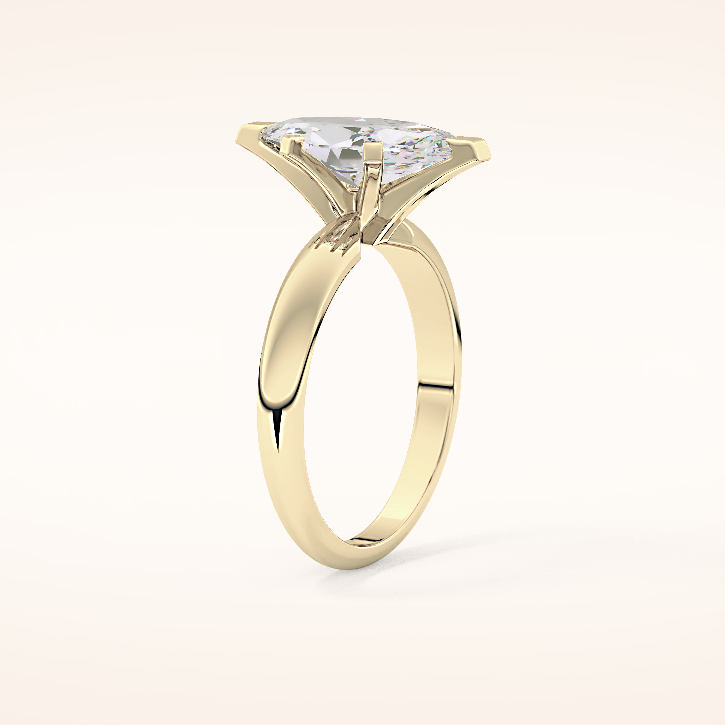 1.79 CT Marquise Shaped Solitaire Moissanite Engagement Ring