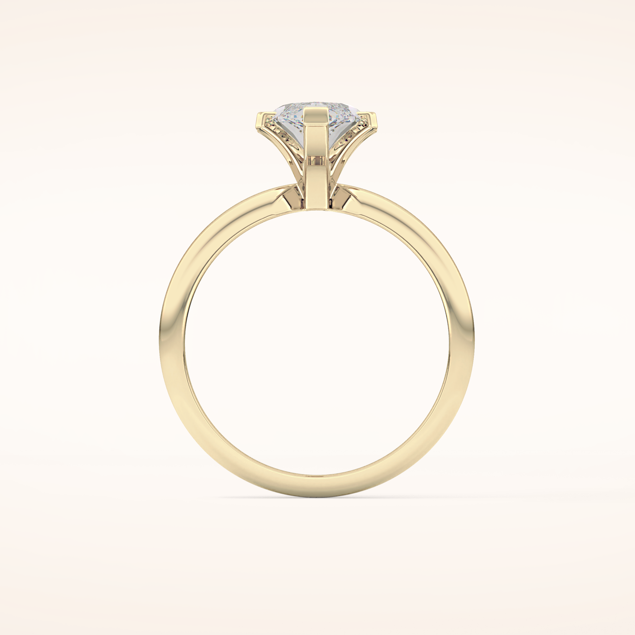 1.79 CT Marquise Shaped Solitaire Moissanite Engagement Ring