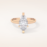 1.79 CT Marquise Shaped Solitaire Moissanite Engagement Ring