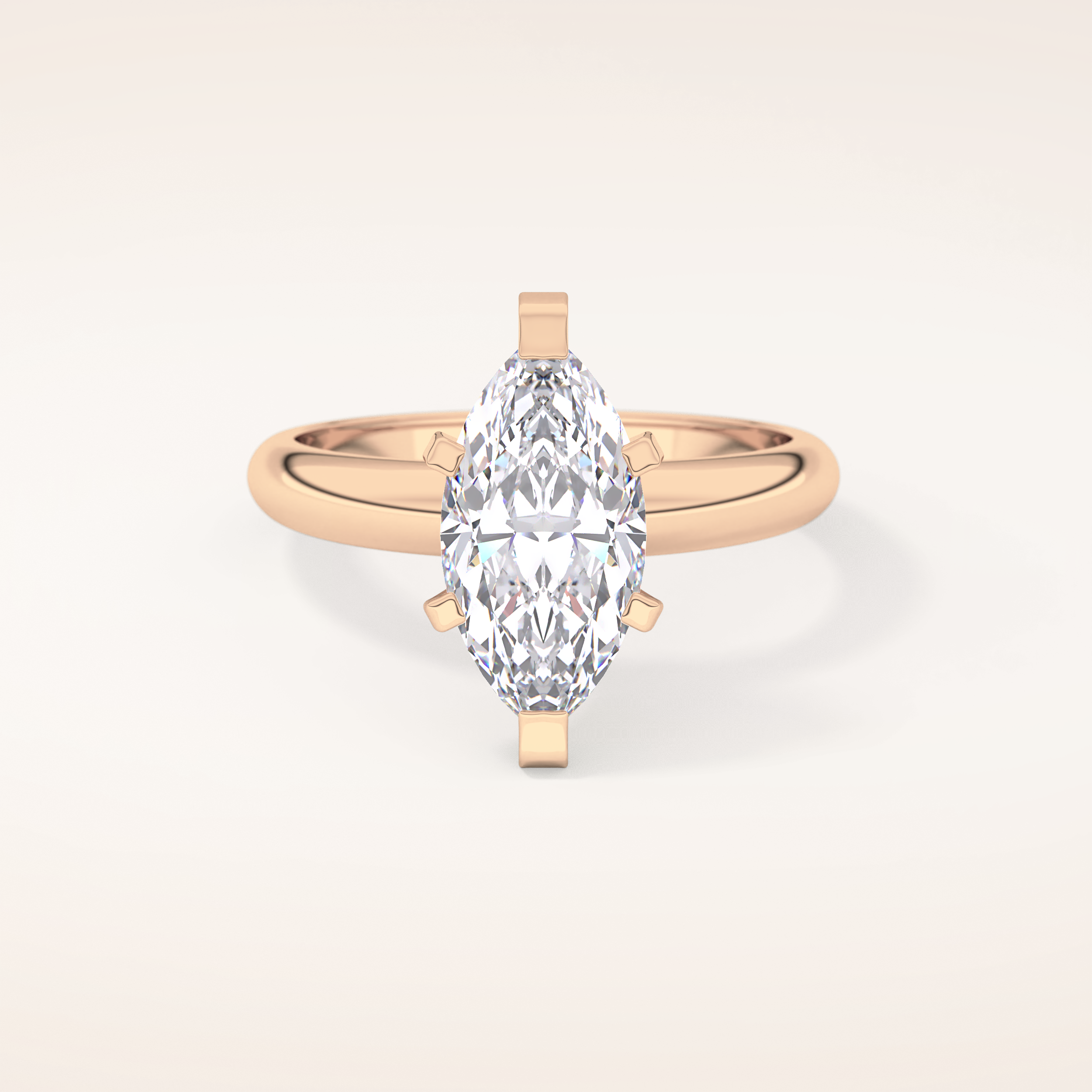 1.79 CT Marquise Shaped Solitaire Moissanite Engagement Ring