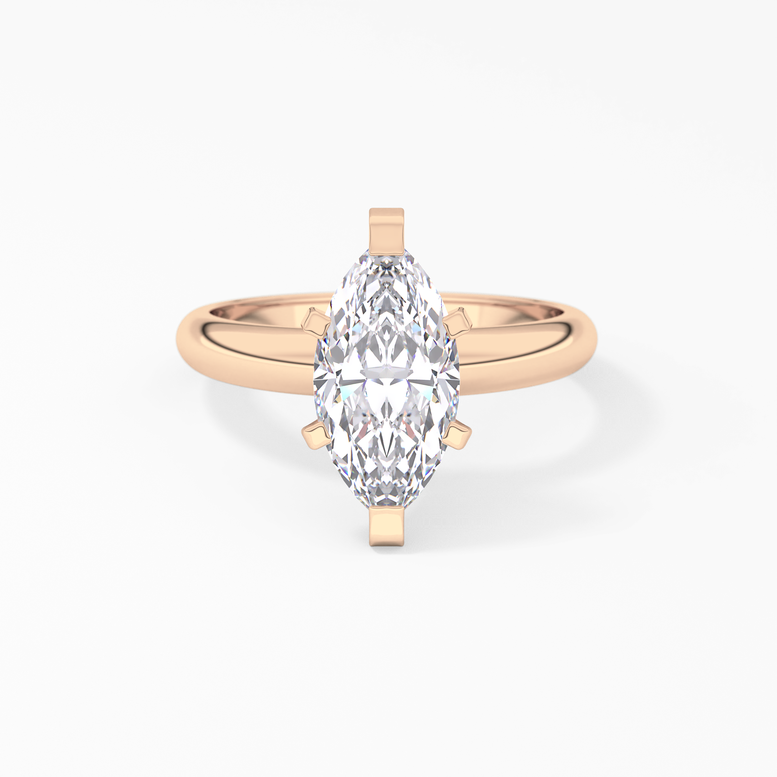 Marquise Solitaire Lab Grown Diamond Engagement Ring