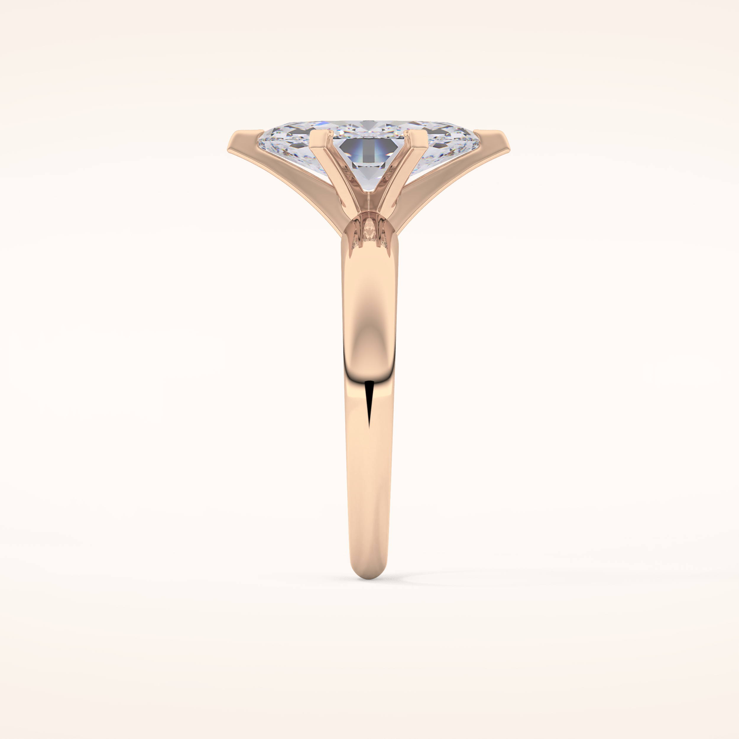 1.79 CT Marquise Shaped Solitaire Moissanite Engagement Ring