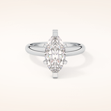 1.79 CT Marquise Shaped Solitaire Moissanite Engagement Ring