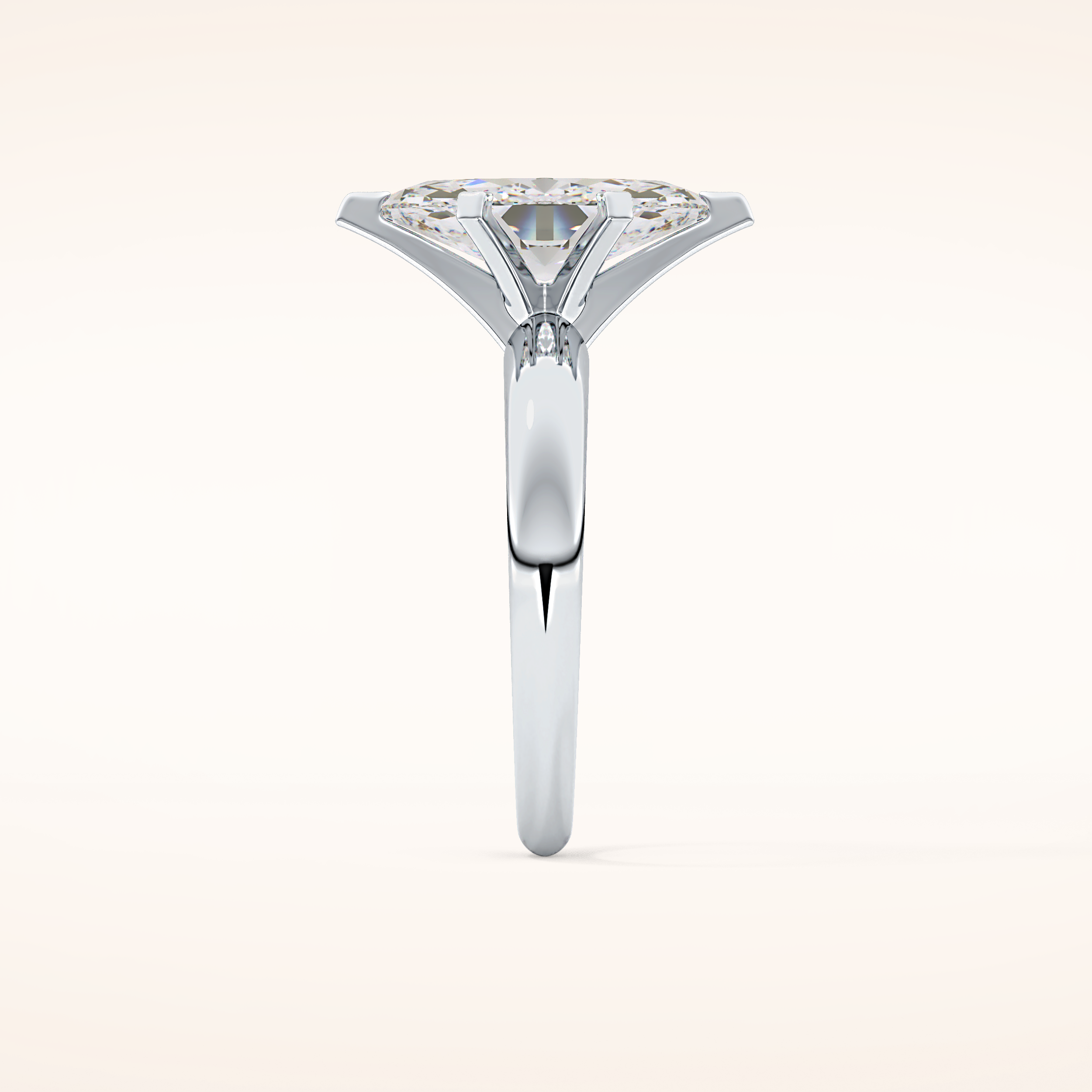 1.79 CT Marquise Shaped Solitaire Moissanite Engagement Ring