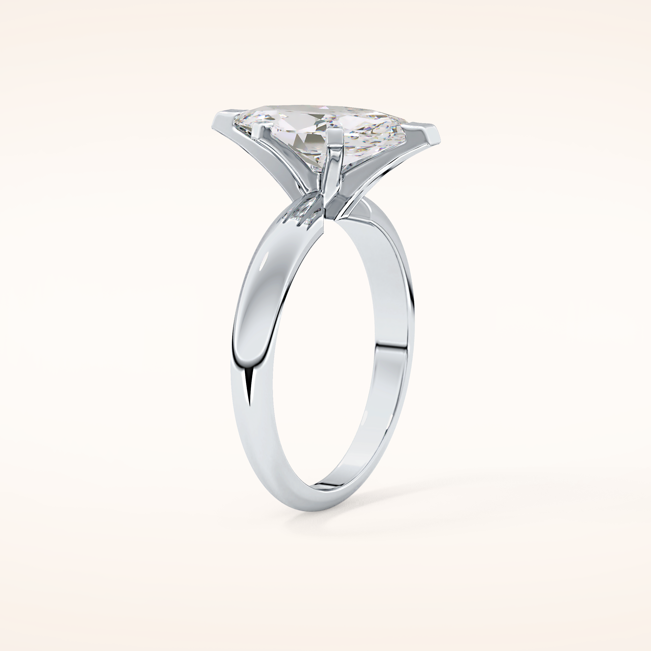 1.79 CT Marquise Shaped Solitaire Moissanite Engagement Ring