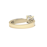Round Pave Lab Grown Diamond Engagement Ring