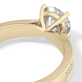 Round Pave Lab Grown Diamond Engagement Ring