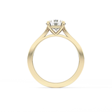 Round Pave Lab Grown Diamond Engagement Ring