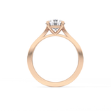 Round Pave Lab Grown Diamond Engagement Ring