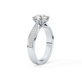 Round Pave Lab Grown Diamond Engagement Ring