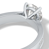 Round Pave Lab Grown Diamond Engagement Ring