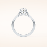1.29 CT Round Shaped Pave Moissanite Engagement Ring