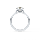 Round Pave Lab Grown Diamond Engagement Ring