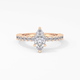Marquise Pave Lab Grown Diamond Engagement Ring
