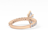 Marquise Pave Lab Grown Diamond Engagement Ring
