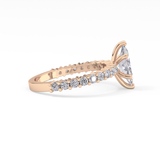 Marquise Pave Lab Grown Diamond Engagement Ring