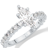Marquise Pave Lab Grown Diamond Engagement Ring