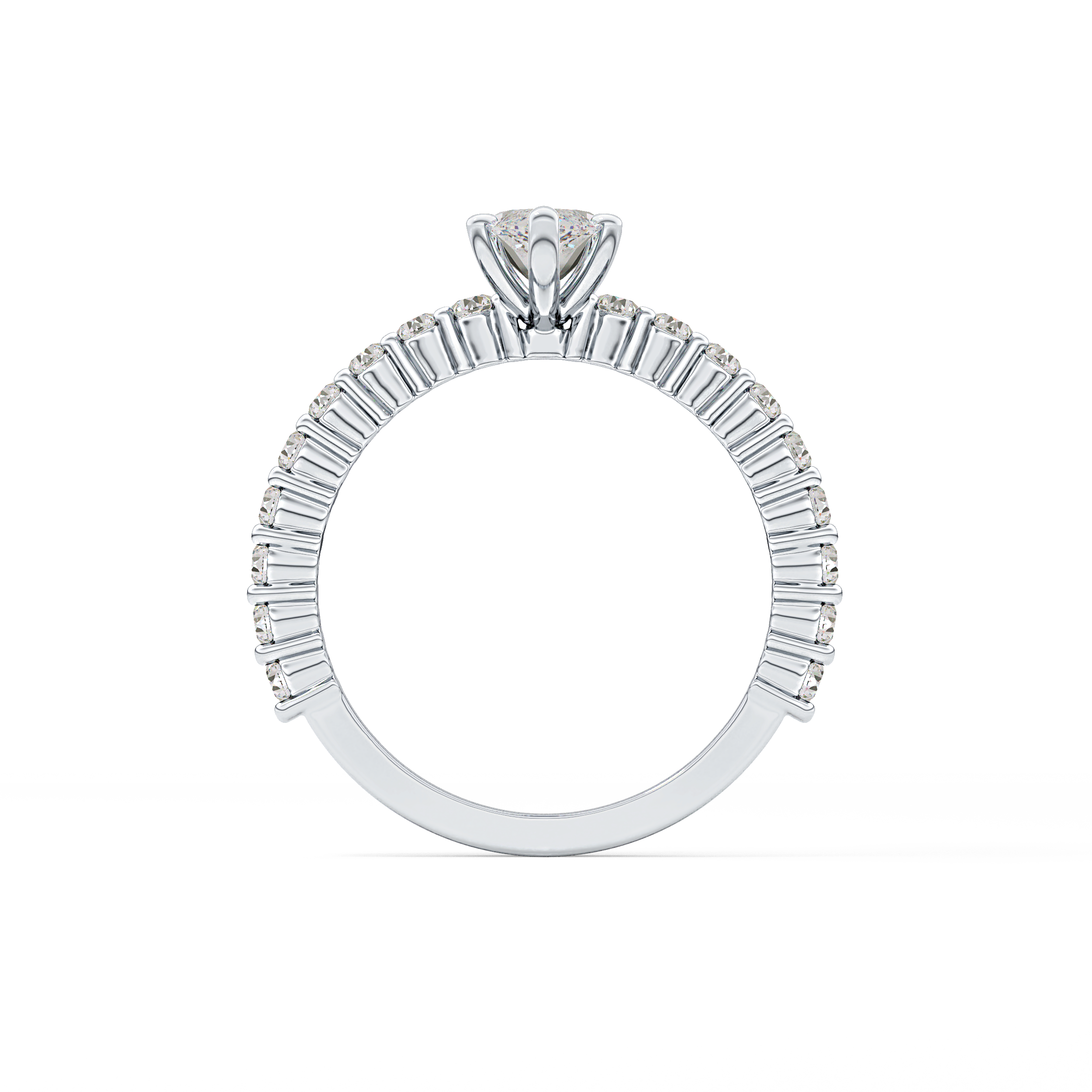 Marquise Pave Lab Grown Diamond Engagement Ring