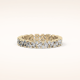0.77 TCW Marquise & Round Shaped Moissanite Full Eternity Wedding Band