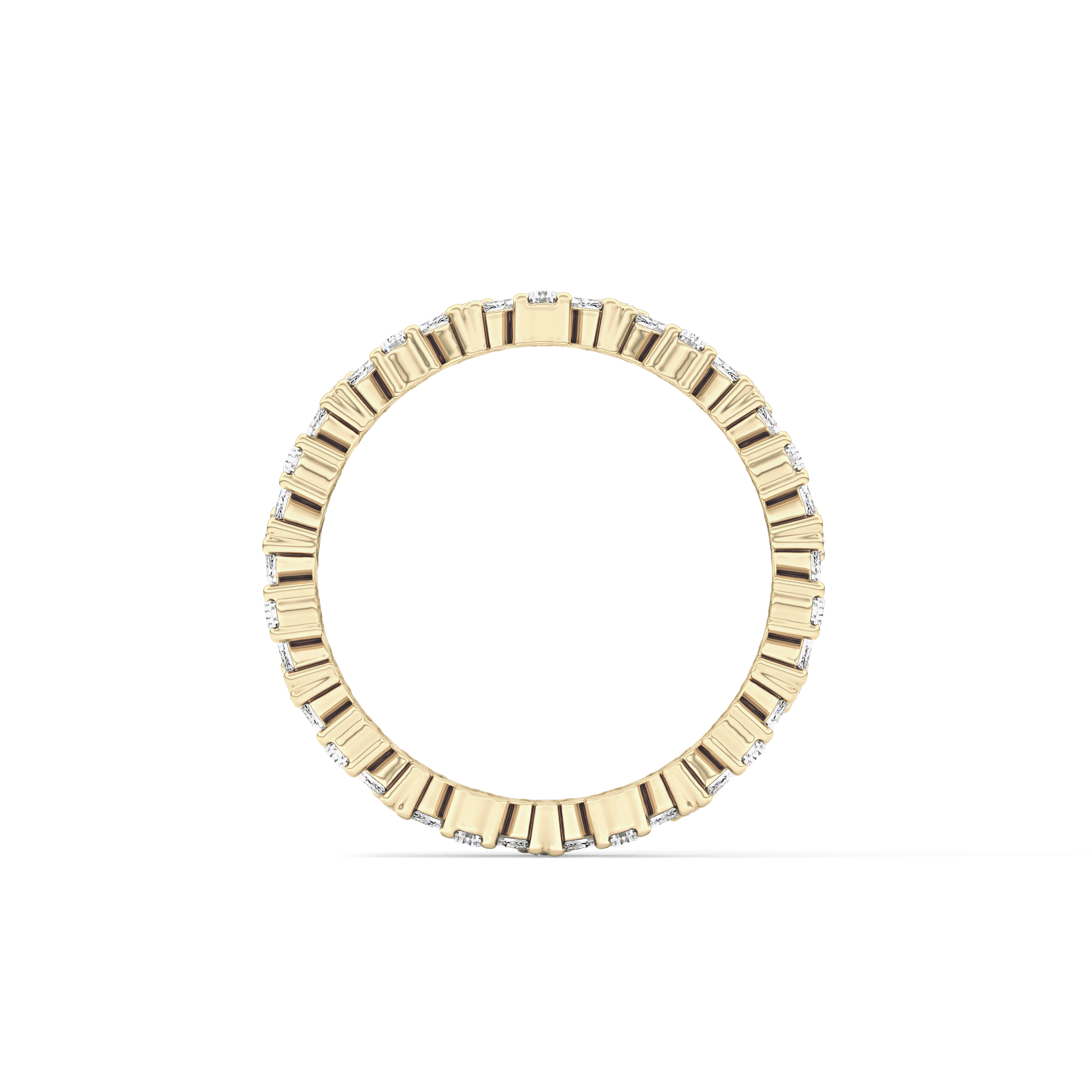 Full Eternity Wedding Band with 0.77 TCW Marquise and Round Cut Moissanite – Yellow, White, or Rose Gold