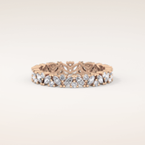 0.77 TCW Marquise & Round Shaped Moissanite Full Eternity Wedding Band