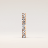 0.77 TCW Marquise & Round Shaped Moissanite Full Eternity Wedding Band