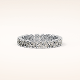 0.77 TCW Marquise & Round Shaped Moissanite Full Eternity Wedding Band