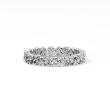 Full Eternity Wedding Band with 0.77 TCW Marquise and Round Cut Moissanite – Yellow, White, or Rose Gold