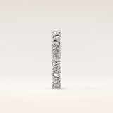 0.77 TCW Marquise & Round Shaped Moissanite Full Eternity Wedding Band