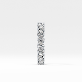 Full Eternity Wedding Band with 0.77 TCW Marquise and Round Cut Moissanite – Yellow, White, or Rose Gold