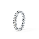 Full Eternity Wedding Band with 0.77 TCW Marquise and Round Cut Moissanite – Yellow, White, or Rose Gold