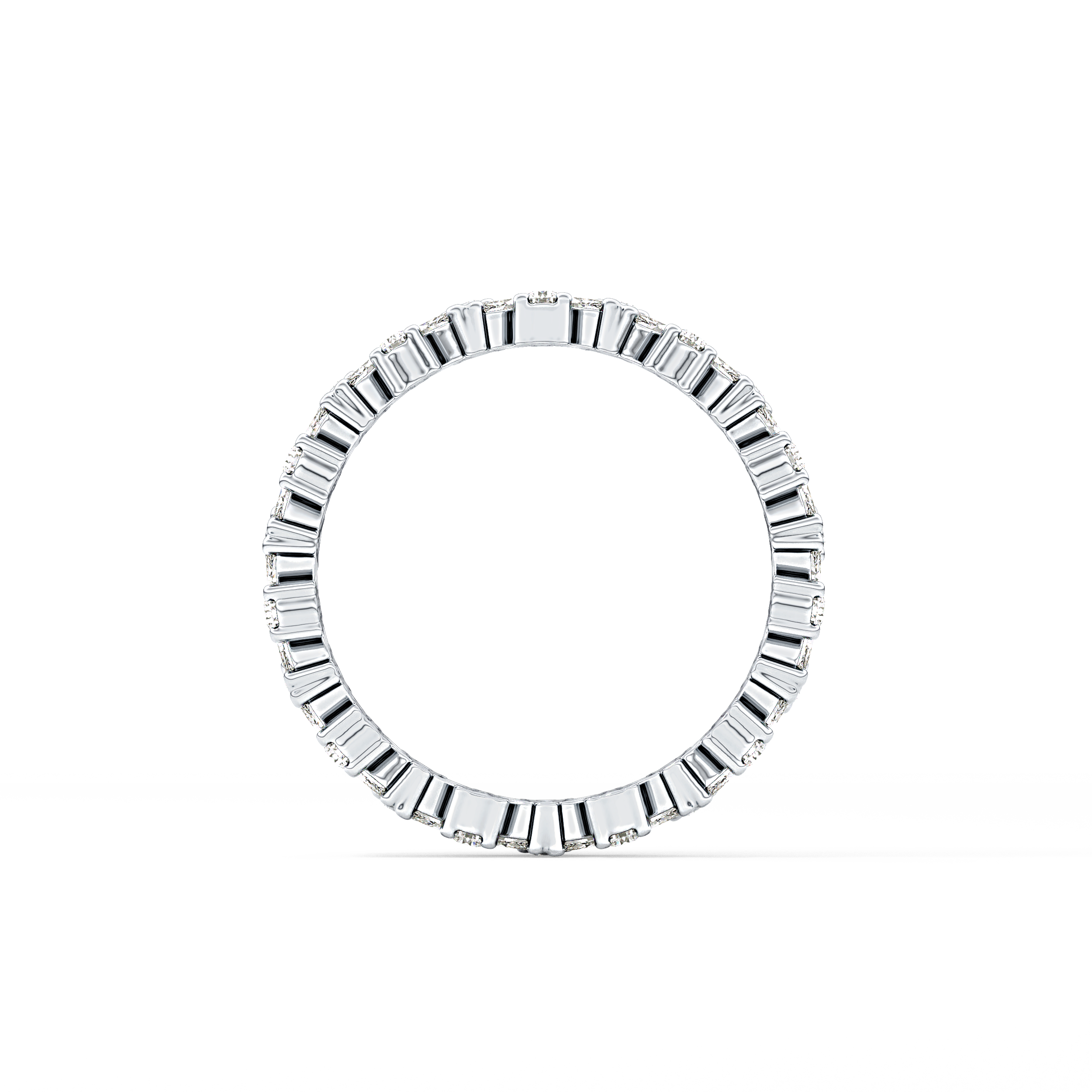 Full Eternity Wedding Band with 0.77 TCW Marquise and Round Cut Moissanite – Yellow, White, or Rose Gold