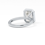 Emerald Solitaire Bezel Lab Grown Diamond Engagement Ring