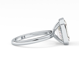 Emerald Solitaire Bezel Lab Grown Diamond Engagement Ring