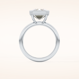 3.71 CT Emerald Shaped Solitaire Moissanite Engagement Ring