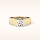 1.11 CT Round Shaped Solitaire Tension Setting Moissanite Engagement Ring