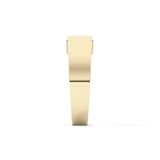 Round Cut 1.11 Carat Moissanite Men's Wedding Band - Tension Setting in Gold